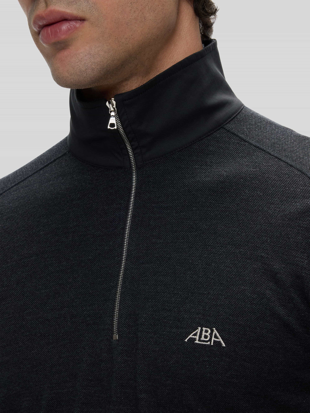 Grian Ls Quarter Zip Polo