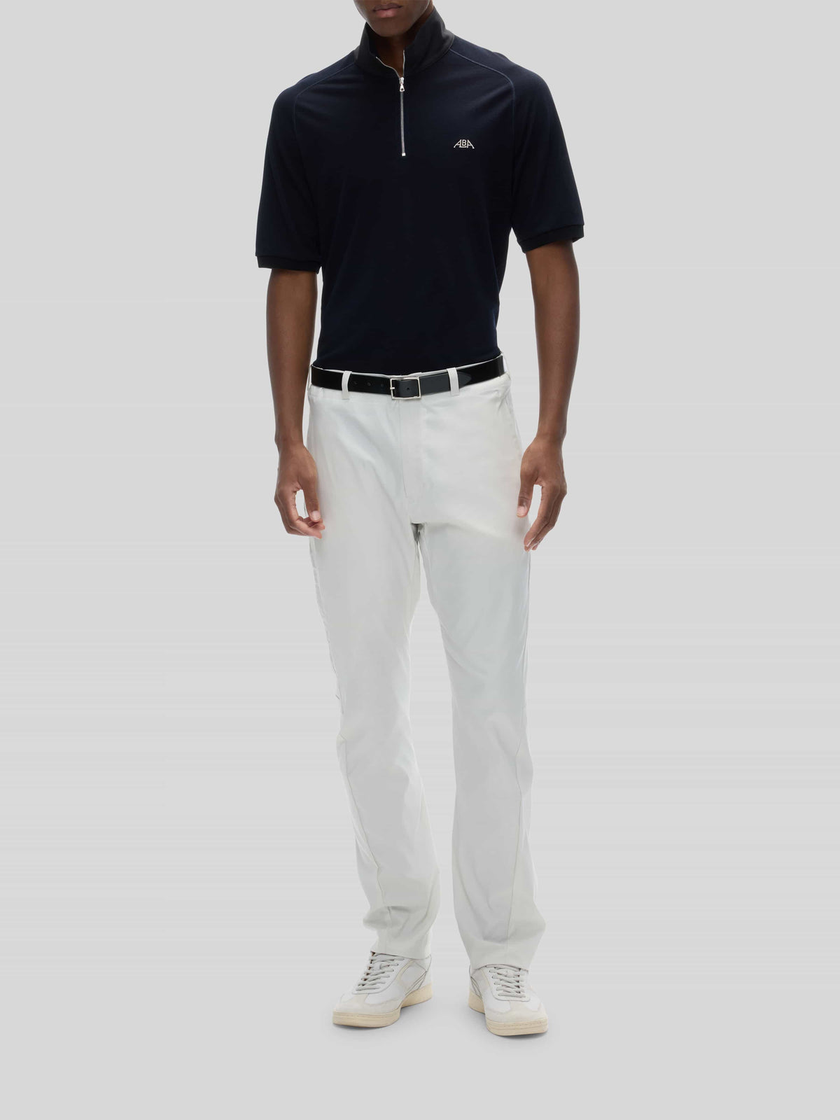 Grian Ss Quarter Zip Polo Detail Image