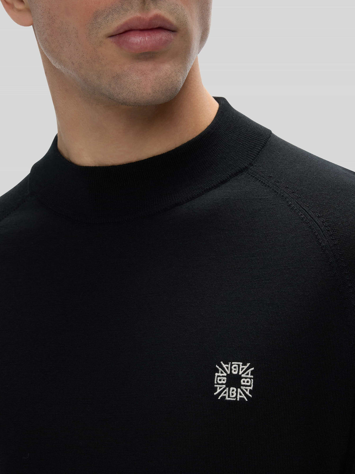 Cheviot Mockneck Detail Image